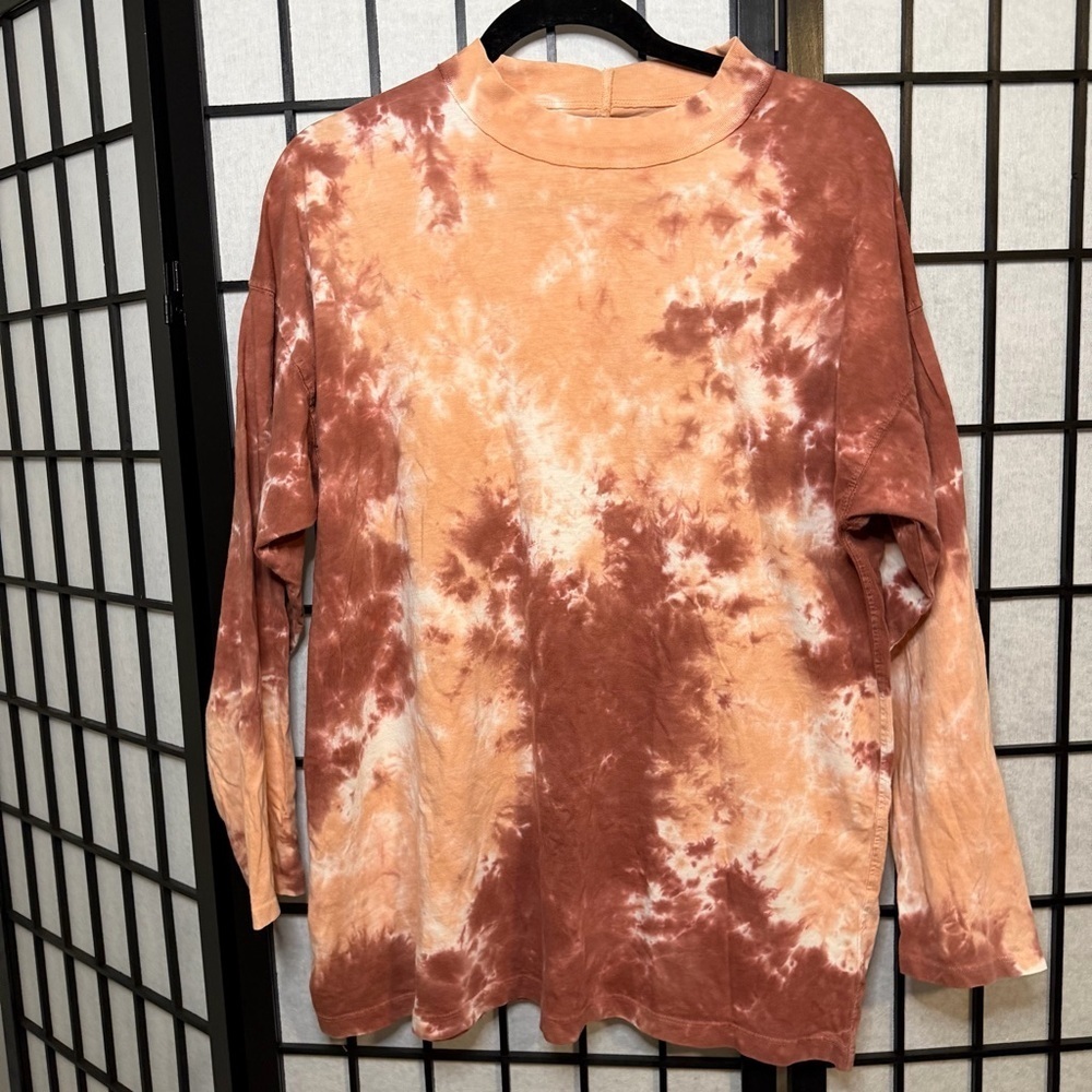 We the Free x Free People Tie-Dye Long Sleeve Women's Top Small